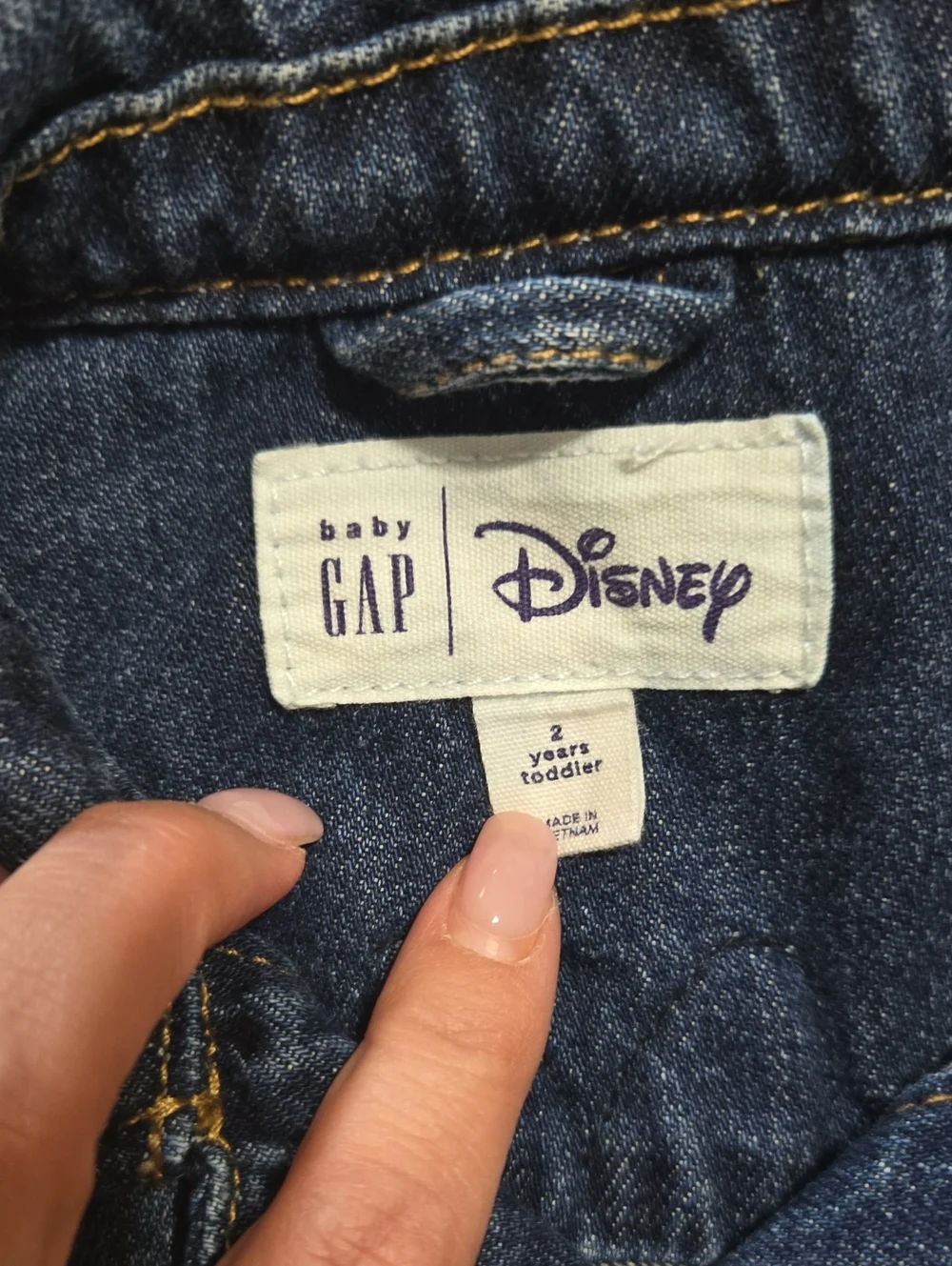 GAP Disney Kids Denim Jacket with Minnie Mouse Patch 2t